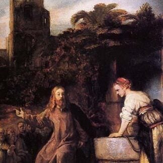 Christ and the woman of Samaria by Rembrandt Van Rijn