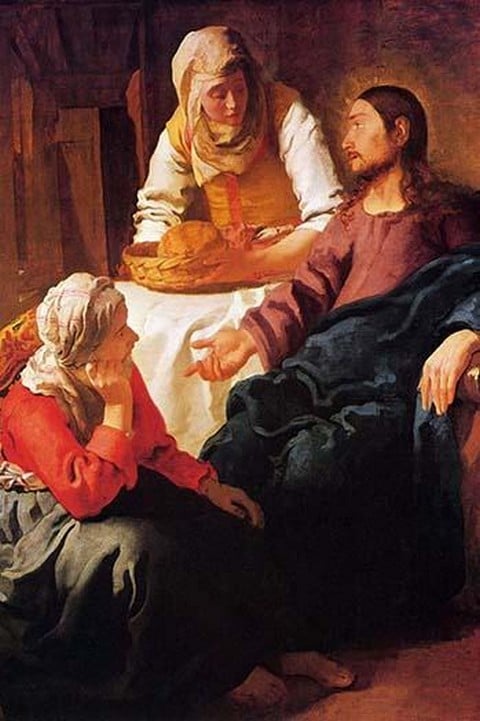 Christ in the House of Mary and Martha by Johannes Vermeer