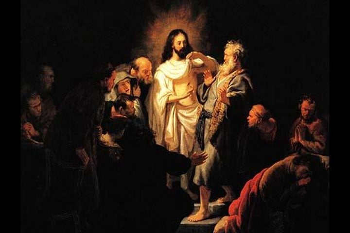 Christ shows his wound by Rembrandt Van Rijn