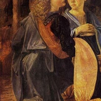 Christs baptism Detail by Da Vinci