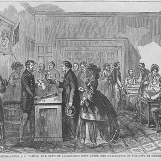 Citizens of Charleston take oat of allegiance after evacuation of the City by General Hardee by Frank Leslie