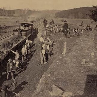 Civil War train thruway excavation