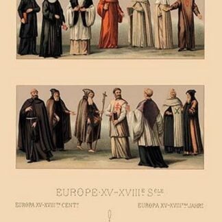 Clerical Costumes of the Fifteenth Through Eighteenth Centuries by Auguste Racinet