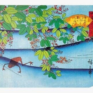 Clover Bush and Frog by Utagawa Hiroshige