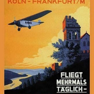 Cologne Frankfurt Aerobus & Rhine Castle by K. Siegwardt