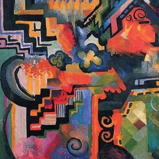 Colored Composition (Homage Sebastian Johann Bach) by August Macke