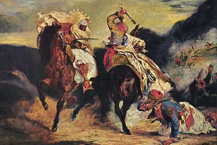 Combat of the Giaour & the Pasha by Eugene Delacroix