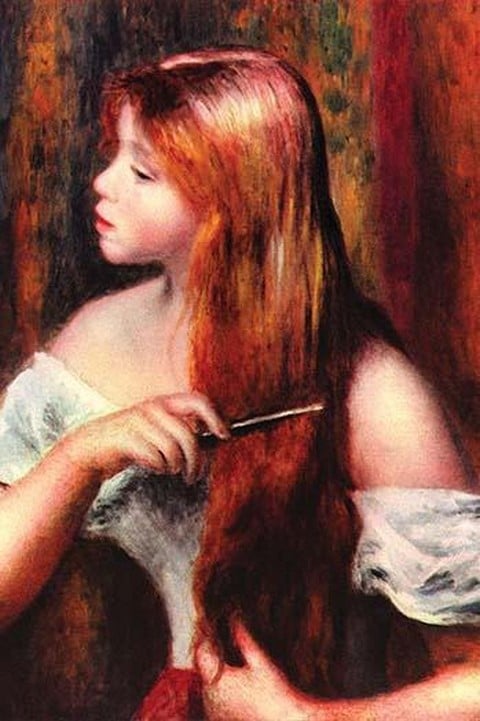 Combing Girl by Pierre-August Renoir