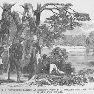 Confederate Batteries on the Potomac discovered by New York Zouaves by Frank Leslie