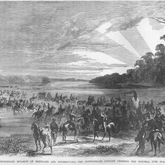 Confederate Cavalry Crosses the Potomac invading Maryland & Pennsylvania by Frank Leslie