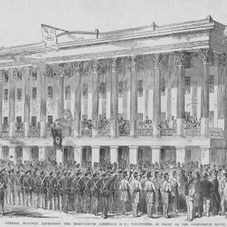Confederate General McGowan addresses South Carolina Abbeville Volunteers by Frank Leslie