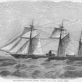 Confederate Privateer Steamer 'Alabama' by Frank Leslie