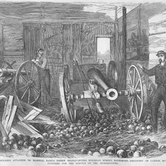 Confederate Ram 'Arkansas' & Federal Gunboat 'Carondelet' by Frank Leslie