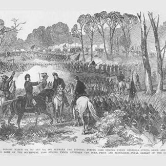 Confederate defeat at the Battle of Pea Ridge by Frank Leslie