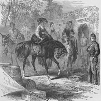 Confederate women compelled to apply for food at the Federal Commissary by Frank Leslie