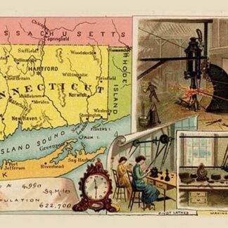 Connecticut State Map by Arbuckle Brothers