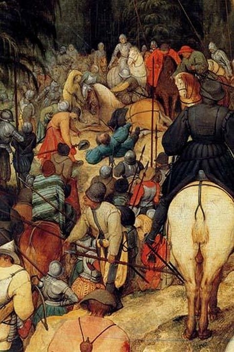 Conversion of St.Paul - Detail - by Pieter the Elder Brueghel