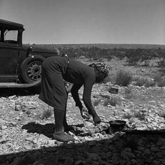 Cooking on the Ground in the Heat by Dorothea Lange