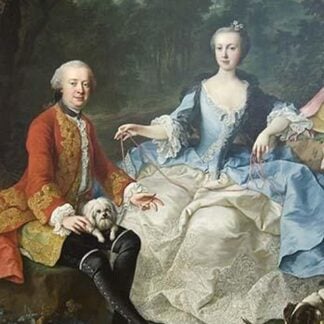 Count Giacomo Durazzo in the Guise of a Huntsman with His Wife (Ernestine Aloisia Ungnad von Weissenwolff by Martin Van Meytens