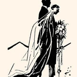 Couple Side by Side Moving Toward a Wedding Ceremony by Maxfield Parrish