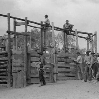 Cowboys around the Corral by Russell Lee