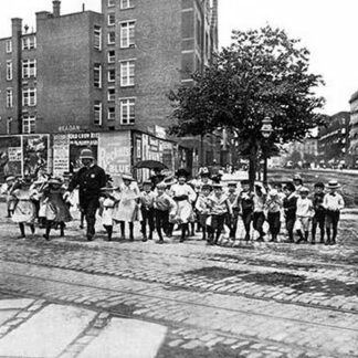 Crossing Guard with Schoolchildren