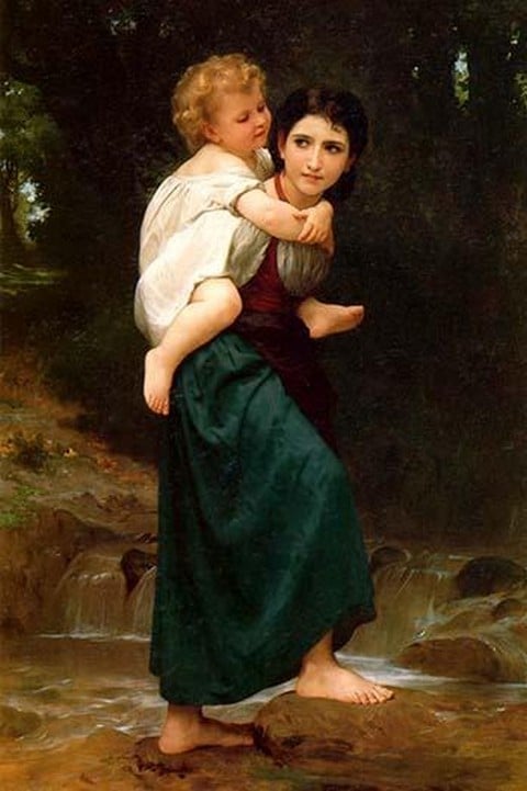 Crossing the Ford by William Bouguereau