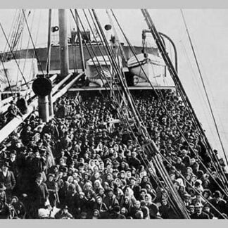 Crowd of Immigrants Standing on Deck
