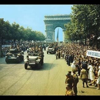 Crowds of French Patriots Line the Champ Elysess by Jack Downey