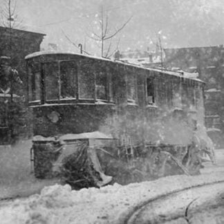 D.C. Trolley Car Makes its Way During the Knickerbocker Storm of 1922