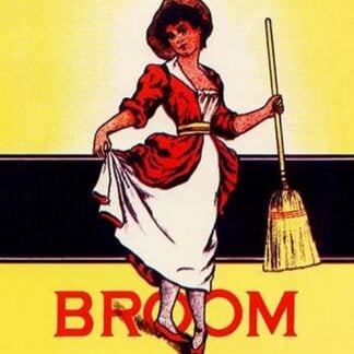 Dainty Woman Broom Label