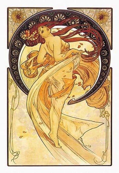Dance (Golden) by Alphonse Mucha