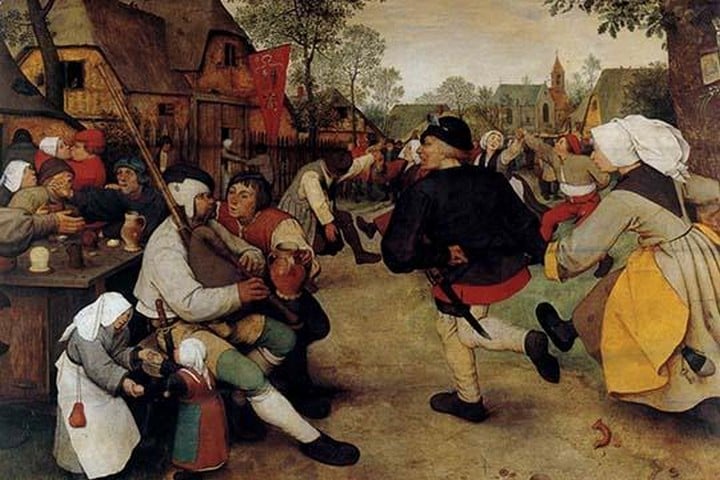 Dance of the Peasants - Detail - by Pieter the Elder Brueghel