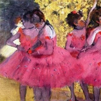 Dancers in Pink Between the Scenes by Edgar Degas
