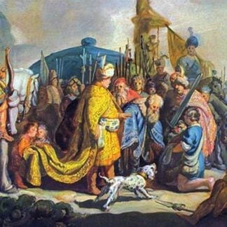 David with Goliath before Saul by Rembrandt Van Rijn