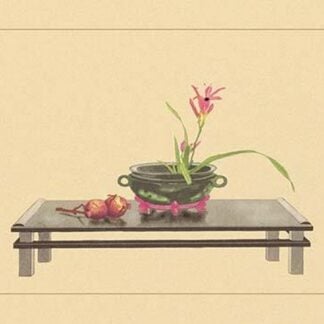 Daylily and Pomegranate by Sofu Teshigawara