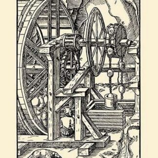 De Re Metallica Plate 16: Wheel Turned By Treading