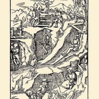 De Re Metallica Plate 20: Descending Into the Shaft By Ladders