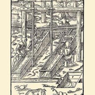 De Re Metallica Plate 23: Launders and Scrubbers