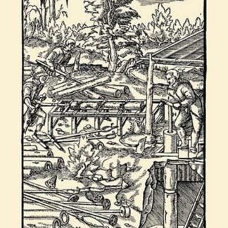 De Re Metallica Plate 9: Making Pipes