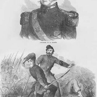 Death of Colonel Baker while leading the California Volunteers by Frank Leslie