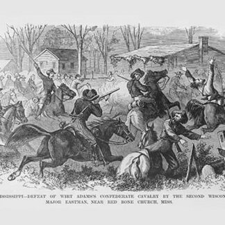 Defeat of Wirt Adams Confederate Cavalry by the 2nd Wisconsin by Frank Leslie