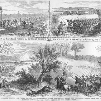 Destruction of Confederate Railroad Tracks by Frank Leslie