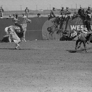 Dismount and Roping by Russell Lee