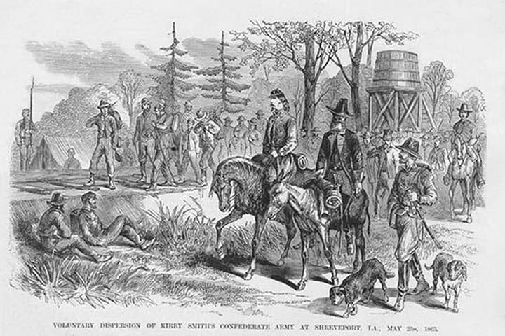 Dispersion of Kirby Smith Confederate Army in Louisiana by Frank Leslie