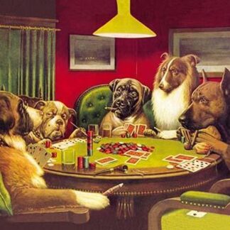 Dog Poker - 'Is the St. Bernard Bluffing?' by C.M. Coolidge