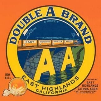 Double A Brand Oranges by Western Litho.