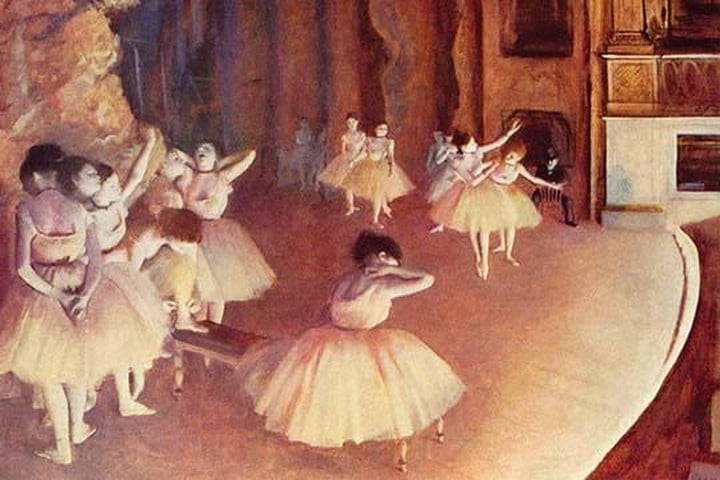 Dress Rehearsal of the Ballet on the Stage by Edgar Degas
