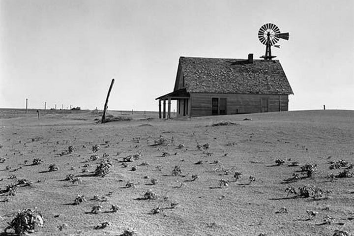 Dust Bowl Farm by Dorothea Lange