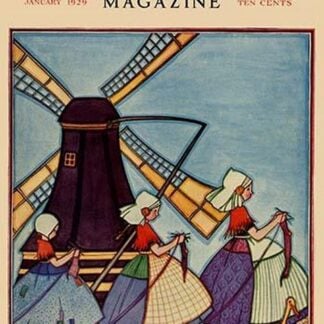 Dutch Girls Knitting by Needlecraft Magazine